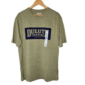 Duluth Trading Co Standard Fit Green Crew Neck Logo Graphic T Shirt NWT Size M